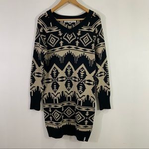 Woolrich Women Dew Berry Sweater Dress Blanket Aztec Print Size Small